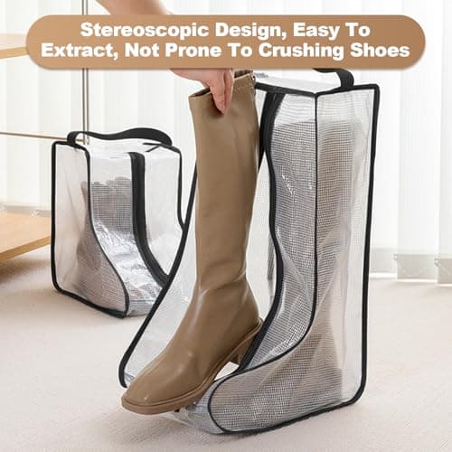 3 Pack Boot Bags for Walking Boots, Walking Boot Bag for Travel Sneakers — view 4
