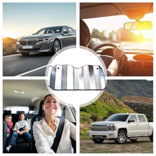 Car Windshield Sunshade Vehicle Window Urban Driving Sedans SUVs RVs Summer — view 4