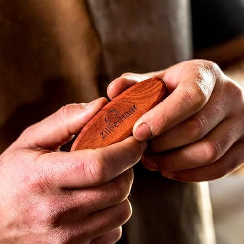 ZilberHaar Pocket Beard Brush - Small Soft Boar Bristle Beard Brush for Men - Travel Size Mens Beard Brush - Straightens & Promotes Beard Growth, Works with Beard Oil & Styling Balm to Soften Beard — view 6