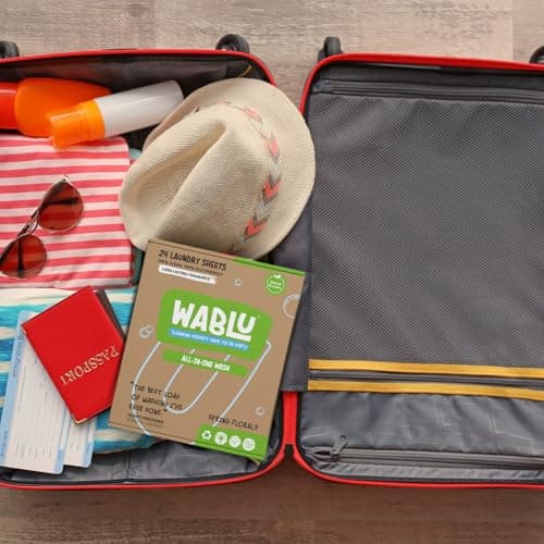 WABLU Coloured Wash Laundry Sheets | Lightly scented VERY BERRY | Concentrated Bio (with enzymes) | Sustainable alternative to liquids, capsules and powder | Travel Wash | 24 Washes — view 6