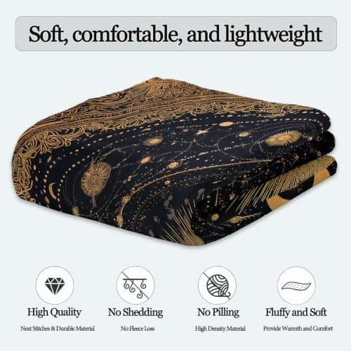 Flannel Blanket, 130x150 cm Soft Comfortable Blankets — view 6