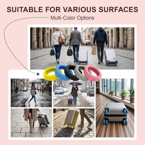 Ruwnii 40Pcs Suitcase Wheel Protectors, Silicone Luggage Wheel Covers Protector for Anti Scratch Carry On Travel Suitcase Wheels — view 5