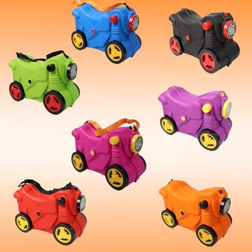 DIVCHI Kids Ride On Suitcase and Children's Hand Luggage | Cabin Trolley with Wheels, Perfect Toy Gift for Toddler Boys & Girls (Pink) — view 6