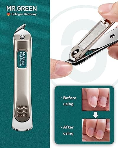 MR.GREEN Nail Clipper 4Pcs Set, Stainless Steel Manicure Pedicure Set, Medical Grade Grooming Kit with Travel Case Gift Box for Man & Woman — view 3