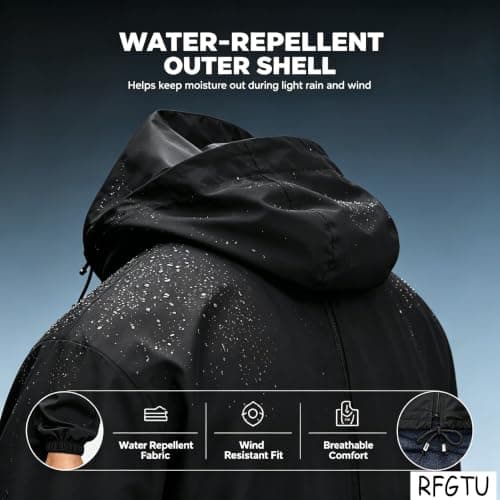 Waterproof Jacket Lightweight Windproof Rain Jacket Waterproof Jacket Men — view 6