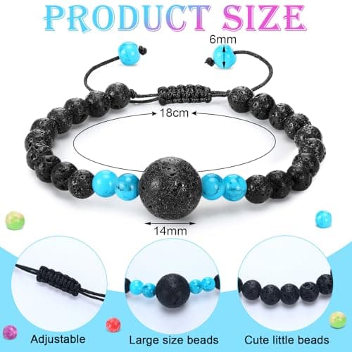 Sureio 6 Pcs Motion Sickness Bracelets Cruise Essentials, S, Glass — view 2