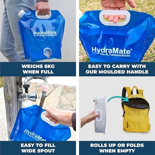 HydraMate Water Carrier Camping - Collapsible Containers 5L Bottles (TAP) — view 5
