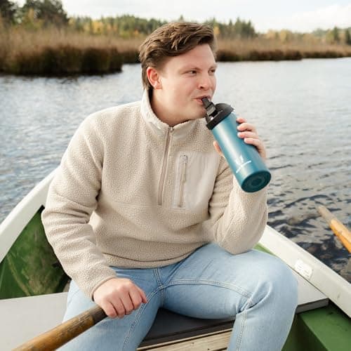 Sparrow Insulated Water Bottle with Straw Metal Water Bottles Drinks 750ml — view 6