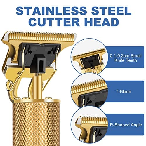 Professional Beard Trimmer, Cordless Rechargeable Hair Trimmer for Men,T-Blade Hair Clippers,Hair Cutting Kit with Guide Combs — view 3