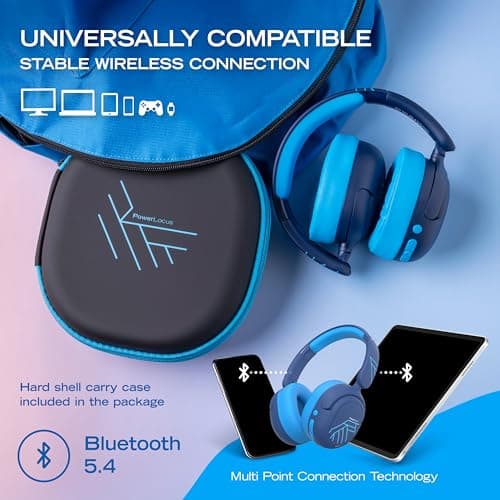 PowerLocus Kids Active Noise Cancelling Headphones, 70 Hours Playtime — view 6