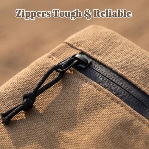 Sorcristy Belt Zipper Pouches for Men Women Compact EDC Pouch (Brown) — view 3