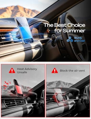 LISEN Magnetic Phone Holder for Cars Air Vent Mobile Phone Holder Magnetic — view 4