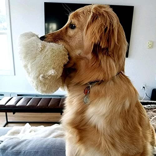 Snuggle Puppy Heartbeat Dog Toy for Puppies, Real-Feel Heartbeat, Calming Sleep Aid and Crate Training Comfort Toy with Heat Pack, Cream Plush Design — view 2