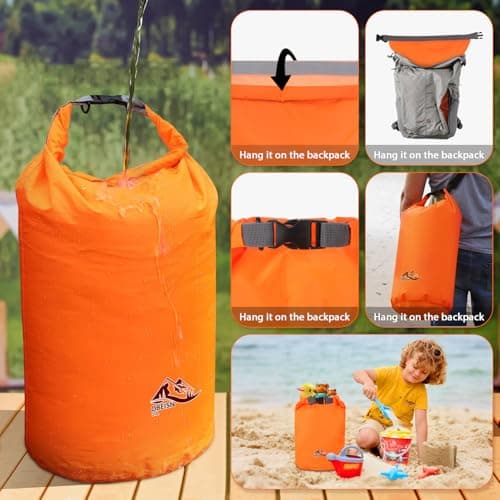 OBEISN 2L+5L+10L+20L+40L +70L Dry Bags Waterproof Set, Lightweight Waterproof Dry Bags, Ultimate Dry Sack, Waterproof Bag, Rucksack Liner, Canoe Sack for Kayaking Rafting Boating Hiking Camping Travel — view 6