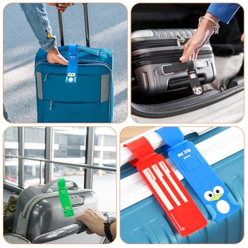 HLIWS 12Pcs Luggage Tags,Travel Identification Tags-6 Designs — view 6