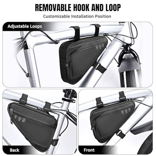 Eyein Bike Triangle Frame Bag, Cycling Waterproof Front Handlebar Pouch — view 3