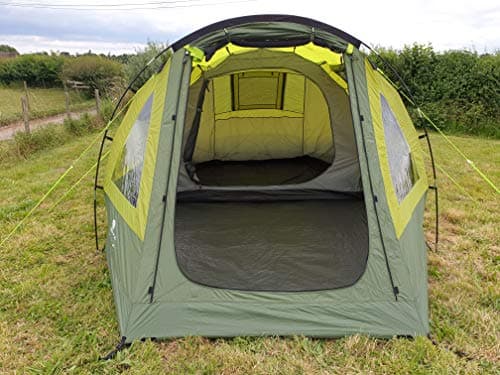 OLPRO Abberley XL 4 Berth Family Camping Tent – Waterproof Tunnel Tent with Darkened Bedroom & Sewn-In Groundsheet – Spacious Poled Tent for Camping, Touring & Festivals — view 4