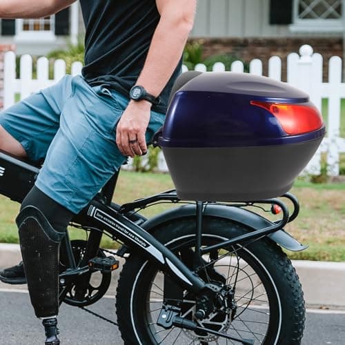 WHAMVOX Motorcycle Tail Box Rear Storage Case Plastic Large Capacity — view 6
