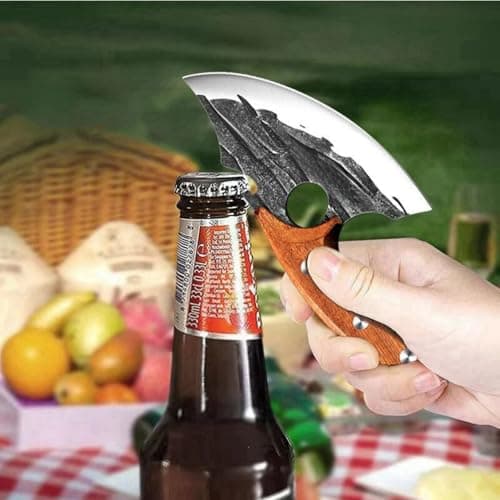 LINMOHERUI Chef Knife BBQ Knife with Wood Handle — view 4