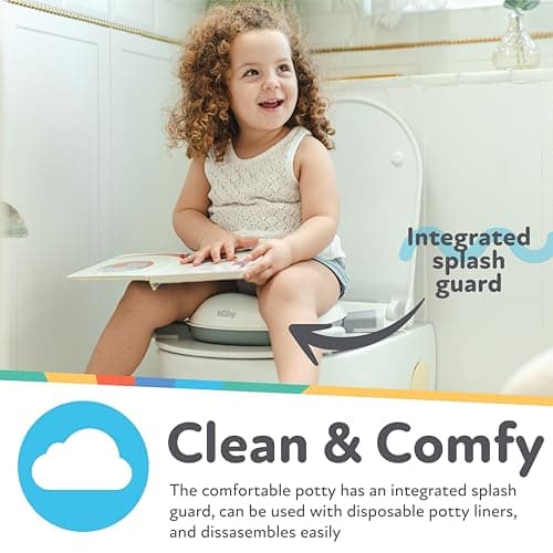 Nuby Go Potty Portable Toddler Toilet, Non-Slip, Travel Ready, Splash Guard, Suitable for 18+ Months (20 Disposable Bags Included) — view 2