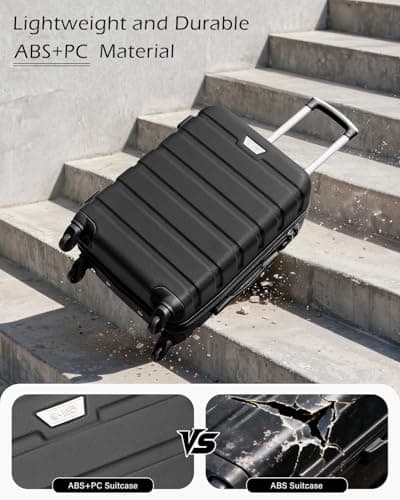 COOLIFE 20 Inch Carry On Suitcase for EasyJet, ABS+PC, Hardshell, Durable — view 2