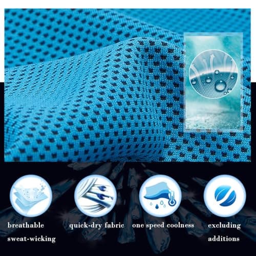 Cooling Towel with EVA Hard Case, Instant Ice Towel for Neck Face, Soft Breathable Gym Towel, Fast Drying Cooling Scarf for Workout, Hiking & Sports (A-4) — view 4