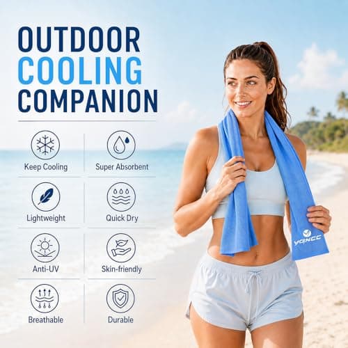 YQXCC 4 Pack Cooling Towels, 100x30 cm, Ice Cool Towel for Neck & Face — view 2