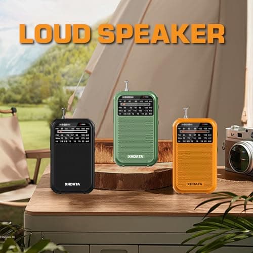 XHDATA D220 Shortwave Radios FM AM Retro Portable Radio Battery Powered Radio (AA), World Receiver with Excellent Reception and Speaker, Suitable for Outdoor, Elderly (Green) — view 6