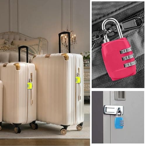 4 Pcs Luggage Locks, Small Padlocks for Suitcase, Travel Security Locks — view 5