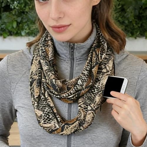 Scarf for Women Stylish Snake Print Neck Wrap — view 2