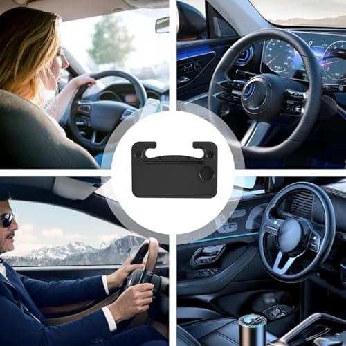 Car Steering Wheel Tray – Multifunction Vehicle Organizer Board, Compact Steering Mounted Table, Laptop Support, Practical Interior Addon For Commuting Breaks Remote Tasks Road Trips — view 5