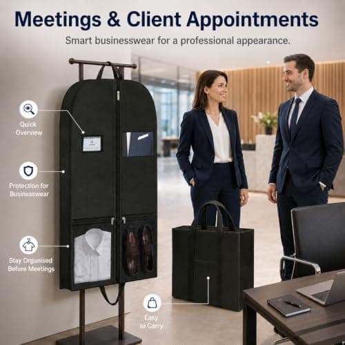 (2 set) Suit Bags for Men, Business Garment Bag for Hanging Clothes — view 5