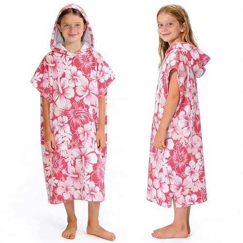 Kato Tirrinia Kids Changing Robe Hooded Beach Towels for Swimming