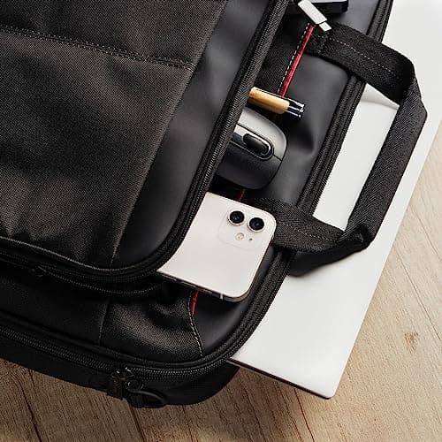 Targus Classic Laptop Bag for 15-16 Inch Laptops, Clamshell Carry Case with Shoulder Strap, Front Accessory Pocket, Black — view 2