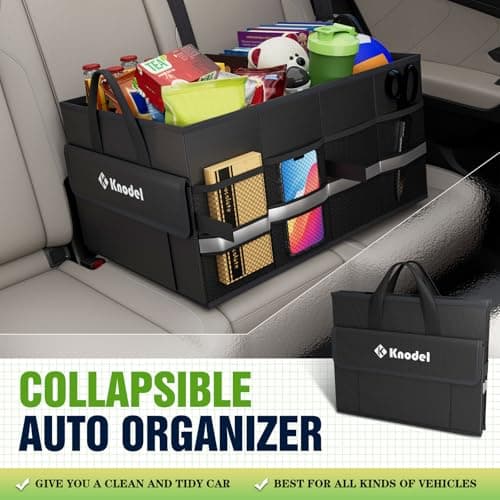 K KNODEL Car Boot Storage Organiser for SUV, Van, Truck (Small, Black) — view 2