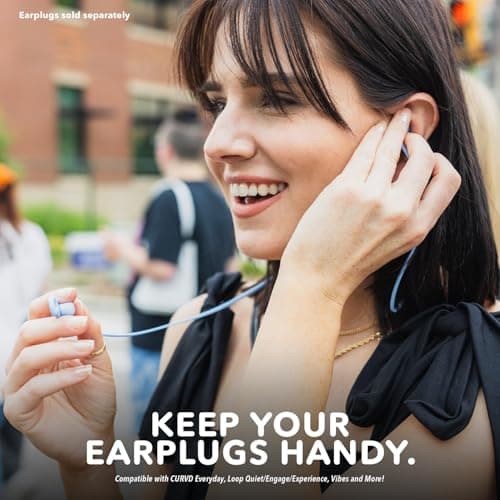 CURVD Earplug Lanyard, Soft Durable Flexible Premium Silicone Cord | Works with Most Earplugs w/Removable Tips Compatible with CURVD Everyday, Loop Quiet/Engage/Experience, Vibes and More - 26 Inches — view 2