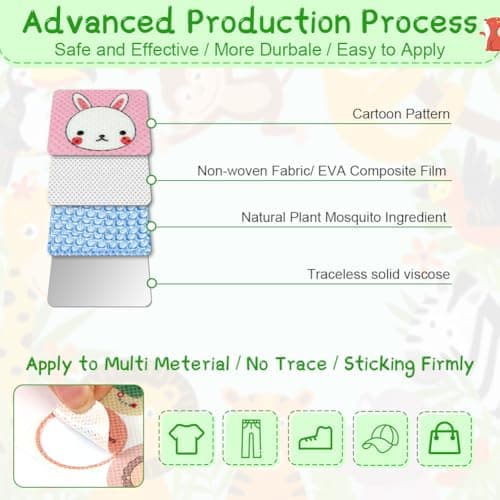 AOOWU Mosquito Repellent Patches for Kids and Adults, 216Pcs Mosquito Repellent Sticker, Natural Plant Repellent Patches, Insect Repellent Patches to Repel Bugs, 1728 Hours Protection, Skin Safety — view 3