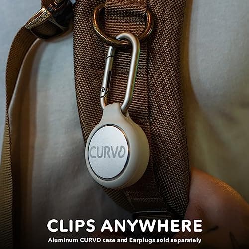 CURVD Earplugs Case Clip for Secure Storage & Travel of Ear Plugs- Premium Carrying Case Clip. Portable Waterproof Aluminum Earplug Holder, Durable Container Recyclable & Sustainable Materials (Mint) — view 6