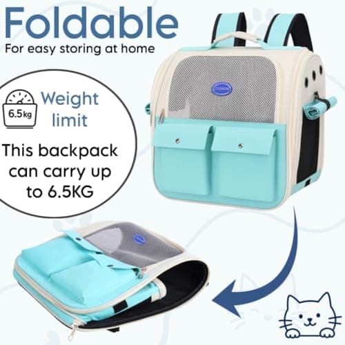 Cat Backpack - Cat Carrier Backpack Pet Carrier Bag Rucksack Back Travel Small Dog Puppy Carriers Collapsible Box Carry Cage Bags For Travel Kitten Cute Walking Bags For Travelling Pet Bag Soft — view 4