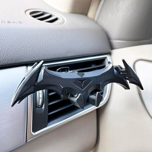 RANGUOWEN Dark Bat Car Vent Phone Holder Mount Creative Air Vent Phone Holder Unique Cell Phone Mount for Car Accessories for Men Gifts Gravity Automatic Locking Hands Free — view 2