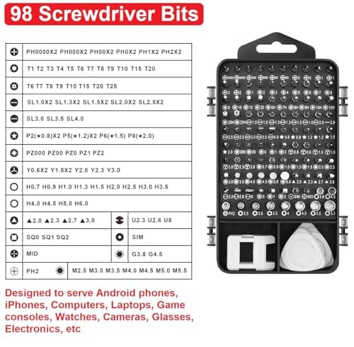 CANOPUS Magnetic PC Precision Screwdriver Set 122 in 1, Laptop Repair Tool Kit, Small Screwdriver Set for Electronics, PC, Computer, Hand Screwdrivers Set — view 2