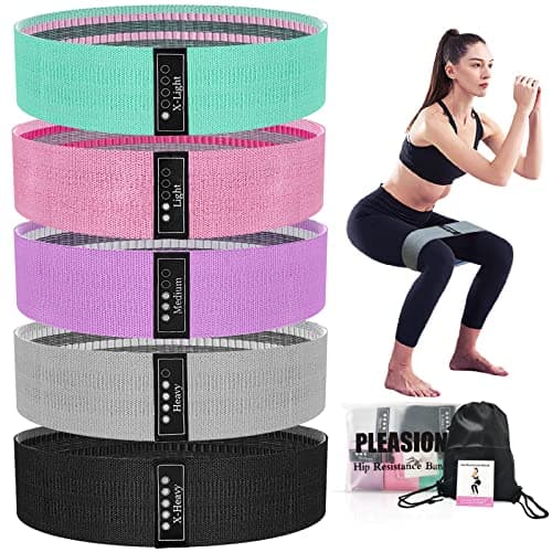 Fabric Resistance Bands for Working Out, 5 Levels Booty Bands for Women Men, Cloth Workout Bands Resistance Loop Exercise Bands for Legs Butt at Home Fitness, Yoga, Pilates — view 4
