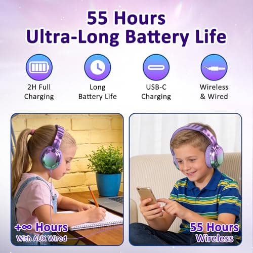 MOXKING Wireless Headphones, Over Ear Bluetooth Headphones with Microphone — view 3