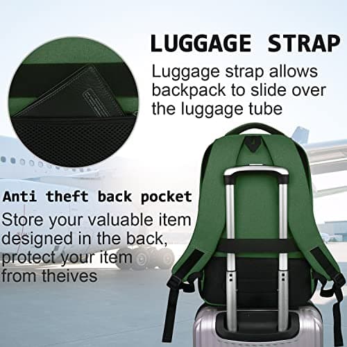 KASIBON Laptop Backpack for Men, Anti-Theft Business Travel Backpack — view 6