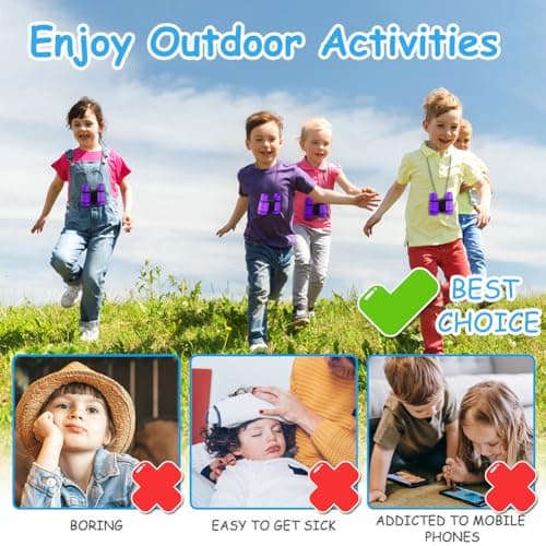 OSDUE Kids Telescope Outdoor Toys, 4x30 High Resolution Binoculars for Kids Educational Learning, Sports and Outside Play, Gifts for Age 3-12 Boys Girls (Purple) — view 5