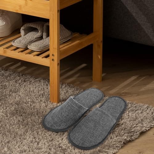GALPADA Disposable Non-Slip Slippers 20 Pack Portable Folding Spa Slippers for Home Hotel Indoor Guest Use Lightweight Comfortable — view 3