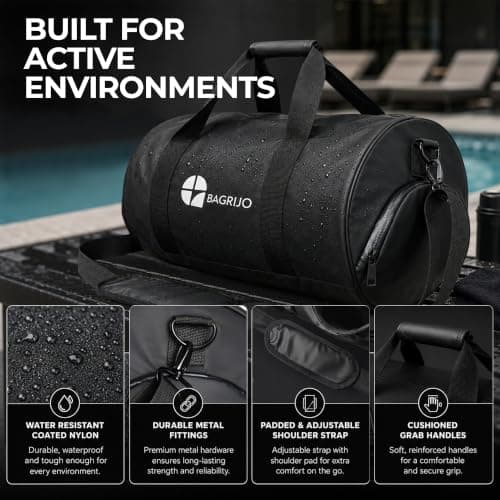 BAGRIJO Gym Duffle Bag 35L Waterproof Wet Pocket & 2-Pair Shoe Compartment — view 4