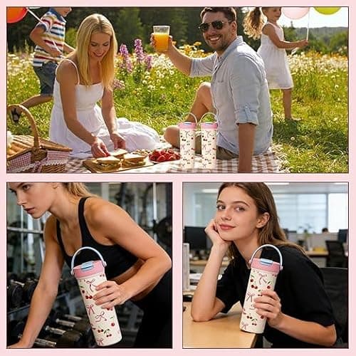 VorErgyllic Bow Coffee Cup Travel Mug,Tumbler with Straw,Girl School Gift — view 5