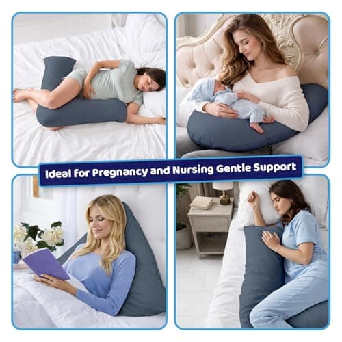 Rohi Orthopaedic V Pillow with Pillowcase – Anti Allergy Triangle pillows for Adults, Nursing, Maternity & Pregnancy – Extra Hollowfibre Cushioning to Supports Neck, Head & Back (Grey) — view 6