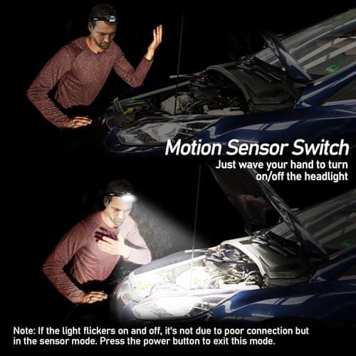 Blukar Head Torch Rechargeable, 2000L Super Bright LED Headlamp Headlight — view 3